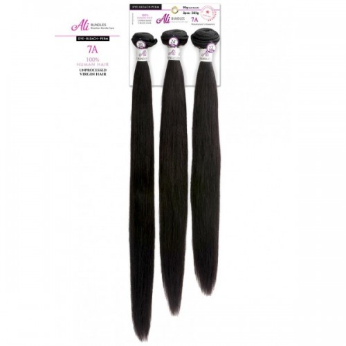 CHADE ALI BUNDLES 100% HUMAN HAIR UNPROCESSED BRAZILIAN STRAIGHT 3PCS